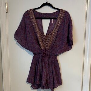 Free People Purple Paisley Women's Tunic
